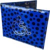 Soft Leather Disabled Badge Holder Wallet Disability Parking Badge Cover Holder by Hithika Disabled Blue Badge Display Holder ((Blue (Polka Dot)))
