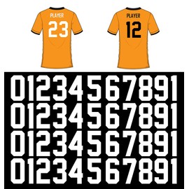 44 Pieces 8 Inch Iron on Transfers Numbers T-Shirt Heat Transfer 0 to 9 Jersey Number for Sports T-Shirt Jersey (44 Pcs White)