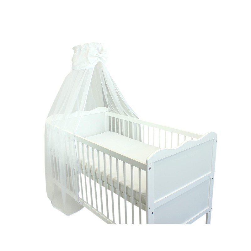 TupTam Baby Cot Canopy with Bow Transparent Colour: White Size: