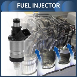 INFINAUTO Fuel Injector Engine Fuel Injection Nozzle No.06164-P2J-000 for Honda Civic EX 1996-1998 1.6L Honda Accord DX 1998-2002 2.3L Black 1