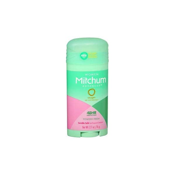 Mitchum Women Advanced Anti-Perspirant & Deodorant Invisible Solid Powder Fresh - 2.7 oz, Pack of 5