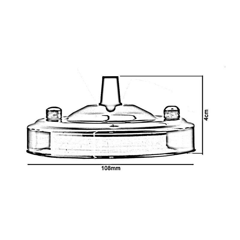 108mm Yellow Brass Ceiling Rose for Pendant Light