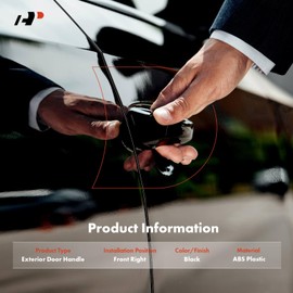 A-Premium Front Right Passenger Side Exterior Door Handle with Keyhole Compatible with Hyundai Accent 1995 1996 1997, Black