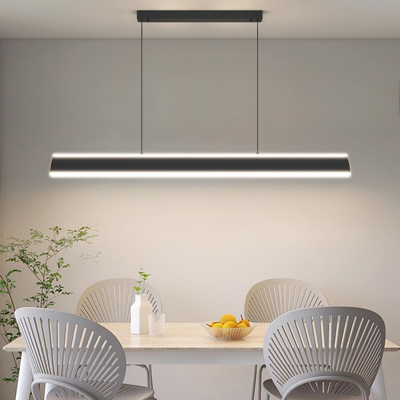 Matven Linear Pendant Lights Kitchen Island, Dimmable LED Chandeliers for