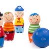 Bigjigs Toys Mini Wooden Pirate Skittles Set with 6 Skittles