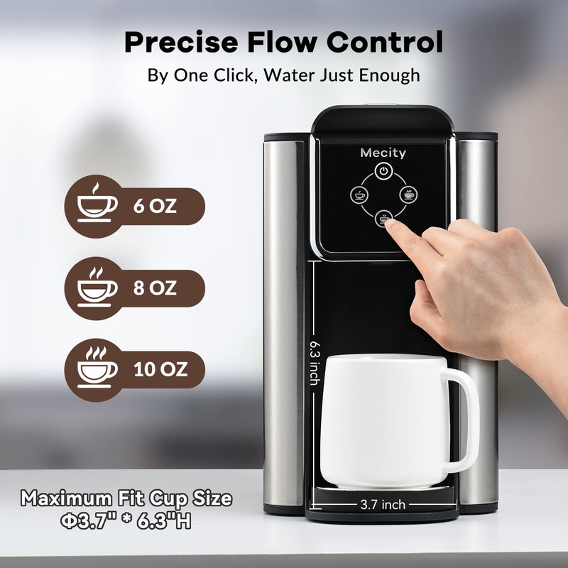 Mecity Coffee Maker 3 in 1 Single Serve Coffee Machine,