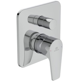 Ideal Standard - Cerafine D, Miscelatore monocomando per vasca o doccia ad incasso, Due vie, Parti esterne, Cromato