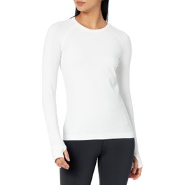 Sweaty Betty Women's Athlete Seamless Crewneck Long Sleeve Workout Top White