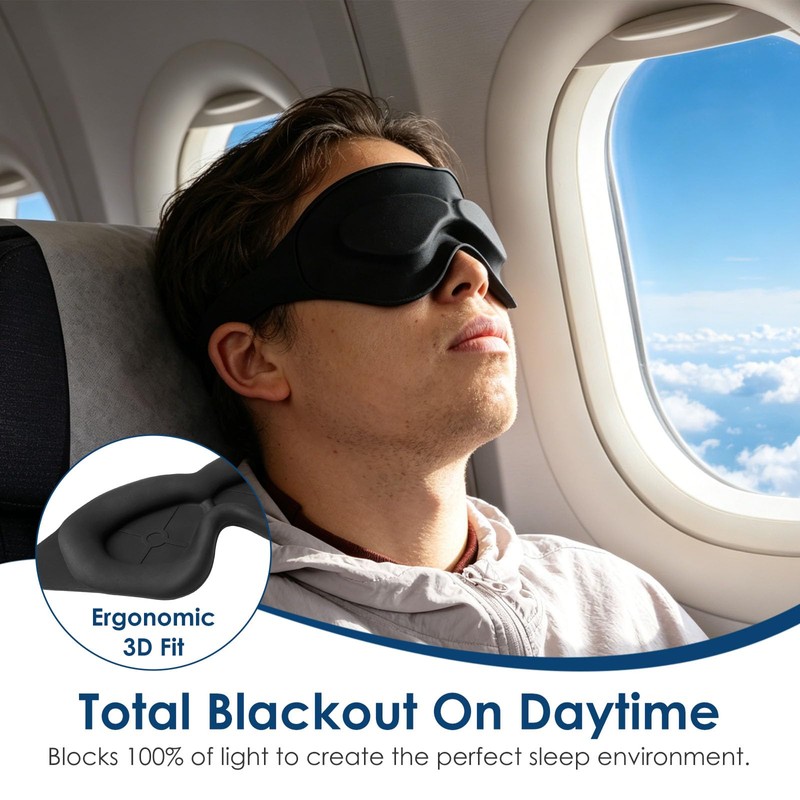 Sleep Masks Designed to Relief Dry Eyes, Upgraded 3D Silicone