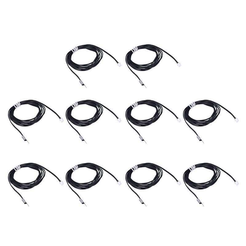 10Pcs Temperature Sensor Probe NTC Thermistor Temp Transducer Cold Pressed