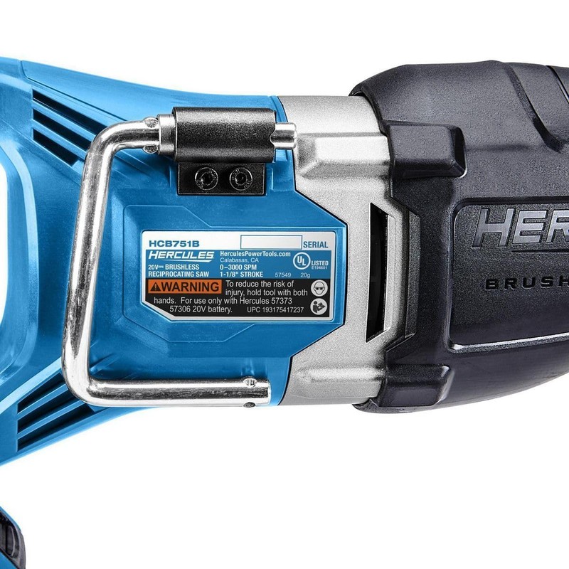 20V Brushless Cordless Reciprocating Saw compatible with Hercules - Tool