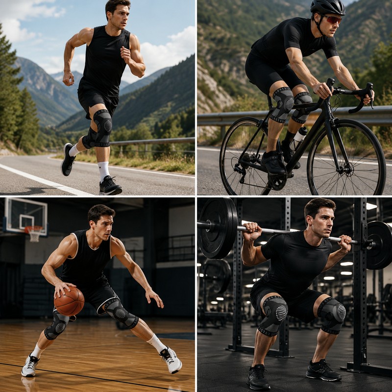 Pack of 2 Compression Knee Support Sleeve for Sports &