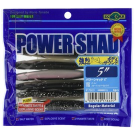 Ecogear Power Shad 5 Inch (6 Pieces) 115 Pearl/Smoke Silver Glt. Back