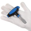 Heclia T-Handle Flat Head Screwdriver Ergonomic Non-Slip Plastic Handle for