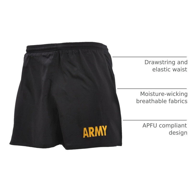 Rothco Army Physical Training Shorts (US, Alpha, X-Large, Regular, Regular,