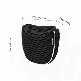 Andux Beater Putter Cover Golf Putter Head Covers for Middle Shaft Putter Black, Semicircular