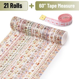 Mr. Pen- Washi Tape Set, 21 Rolls, Assorted Sizes, Nostalgic Theme, Washi Tape for Journaling
