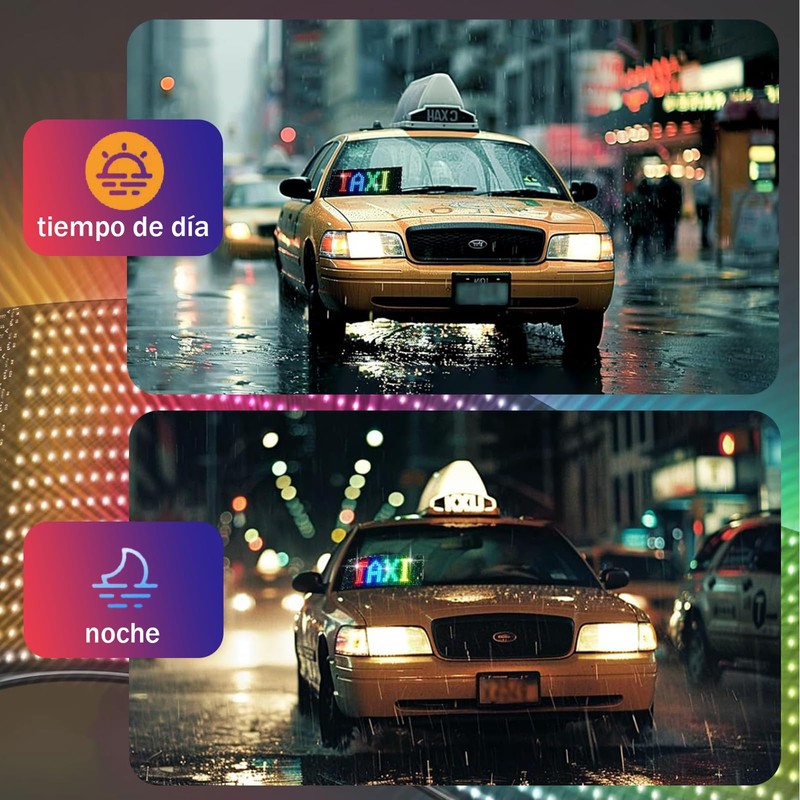 Ojos Led Para Carro,Pantalla Led Flexible Para Auto,Visualización LED Programable,Texto