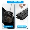 Fibetter 24 Inch Black Linear Shower Drain, Rectangular Shower Floor