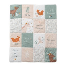 Vertbaudet Enchanted Forest Play Mat 100 x 120 cm Pink / Multicoloured