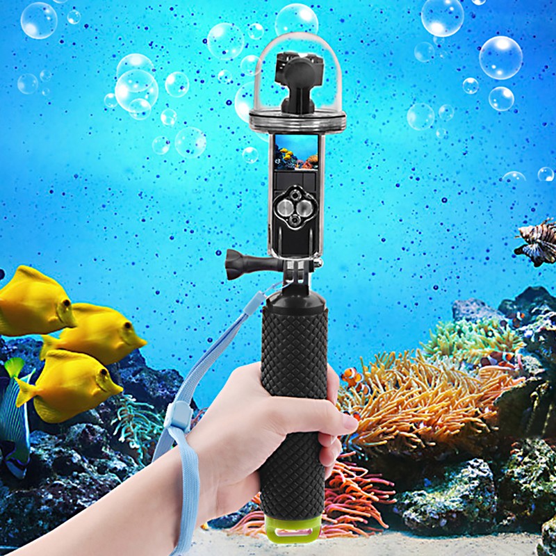 Plastic Diving Waterproof Shell Underwater Case Floating Rod Selfie Stick