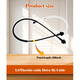 551859 Throttle Cable Drive By Cable Fits for LS1 LSX LS Accelerator Linkage,26" Long