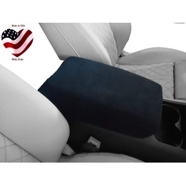 Car Console Covers Plus Made in USA Designed for Jeep Cherokee 2010-2024 Fleece Auto Armrest Center Console Cover Protector Black