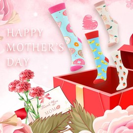 Women's Funny Socks, Colourful Funny Stockings, Fun Gifts for Women, Mum, Grandma, 8pairs-combi 1