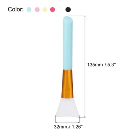 MECCANIXITY Silicone Epoxy Brushes Pink/Blue/White/Yellow/Black/Red Applicator DIY Brush for Making Epoxy Tumbler, Pack of 6