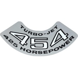 OER Air Cleaner Decal Turbo-Jet 454/425 HP Fits Camaro Nova Chevelle Impala Corvette