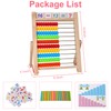 KIDWILL Preschool Math Learning Toy,10-Row Wooden Frame Abacus with Multi-Color
