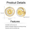 Gold Earring Backs Replacement, JIACHARMED 18K Gold Silicone Earring Backs
