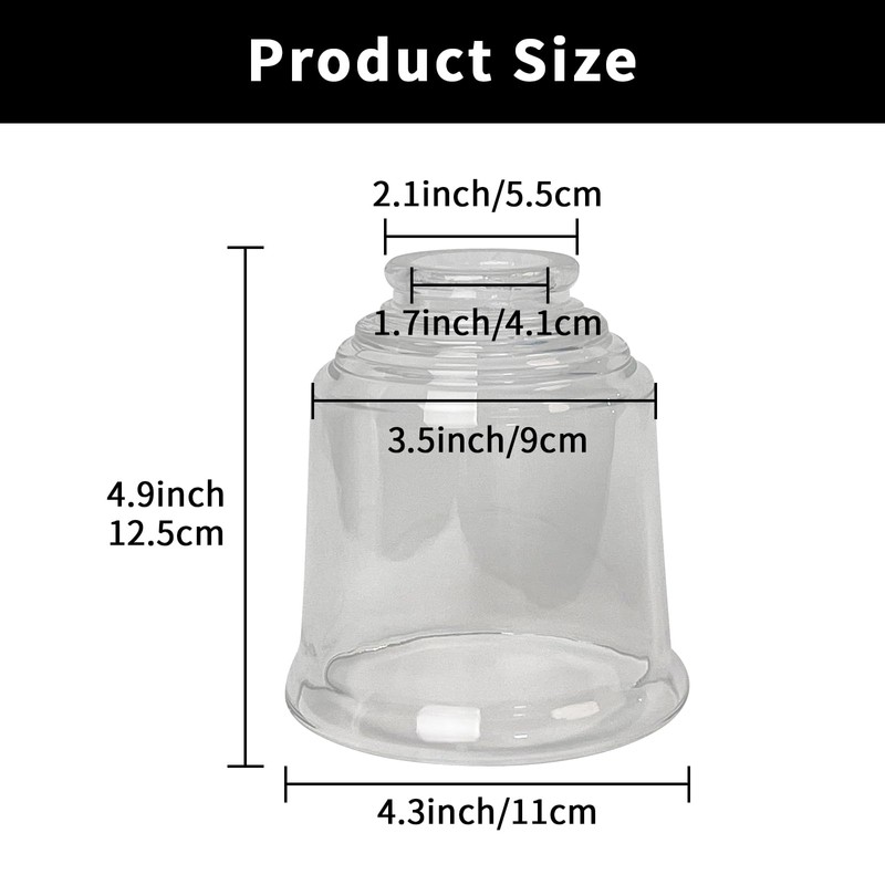 HonoDing Ceiling Lamp Replacement Shade Set of 4, Glass Ceiling