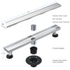 ZEKOO Linear Shower Drain 32 Inch Brushed Nickel,304 Stainless Steel