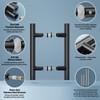 Ranbo Matte Black 6" (CTC) Back to Back Shower Door