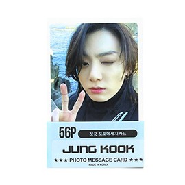 K-POP IDOL Group New Photo Message Card 56pcs set (Postcard / 56sheets) or Transparent Card 25pcs set (BTS JungKook)