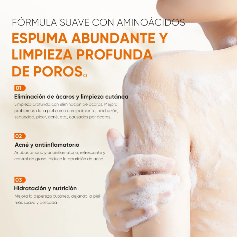 QUARXERY Gel de ducha antiácaros body wash - Eliminación profunda
