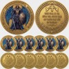 Highergo 10 Pcs Saint Michael Archangel Prayer Challenge Coin Psalm