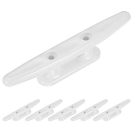 TIXIPEM 4 in Boat Dock Cleats [6PCS] - Rustproof Nylon Boat Cleats Tie Down Use for Piers & Docks & Kayaks & Sailboats & Marine [White, 48mm Hole Centers] Kayak Rope Tie Nautical Decor