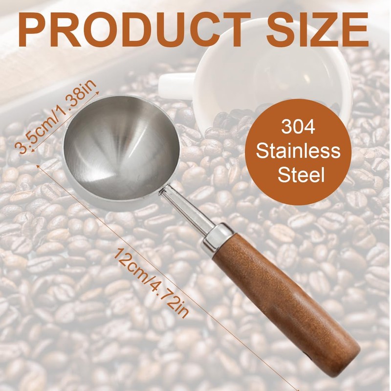 WeddHuis 1 Pcs Stainless Steel Coffee Spoon Kitchen Measuring Spoon