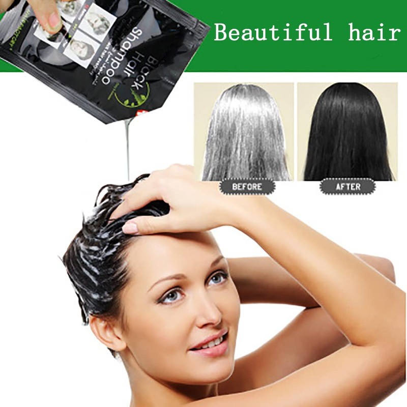 Instant Hair Colour Black Hair Dye Shampoo 30 Days Natural