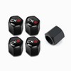 for Mazda CX5 Black Metal Tire Valve Stem Cap Covers