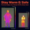 PREPARED4X P4X Emergency Poncho Mylar Survival Blanket - Color: Orange