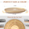 21-Inch Wooden Lazy Susan Turntable – Premium Oak & Iron,