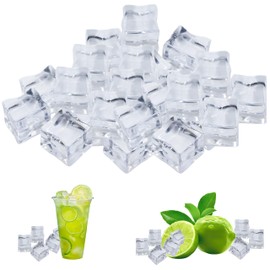 120 Stück 20 mm Künstliche Plastik Eiswürfel Eiederverwendbar Eiederverwendbare Eiswürfel Eiederverwendbar BPA Frei Künstlich Dauereiswürfel für Hochzeiten Fotorequisiten und Küchendekoration
