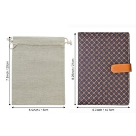 SumDirect 20Pcs Cotton Muslin Bags-Brown Small lightweight Gift Bags Breathable Pouches with Drawstring Reusable Packing Storage Bags for Wedding, Party, Birthday (15x20cm)