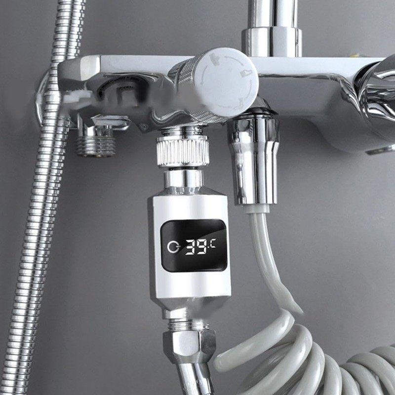 Laroal Shower Thermometer Shower Thermometer Electronic Digital Temperature Display Suitable