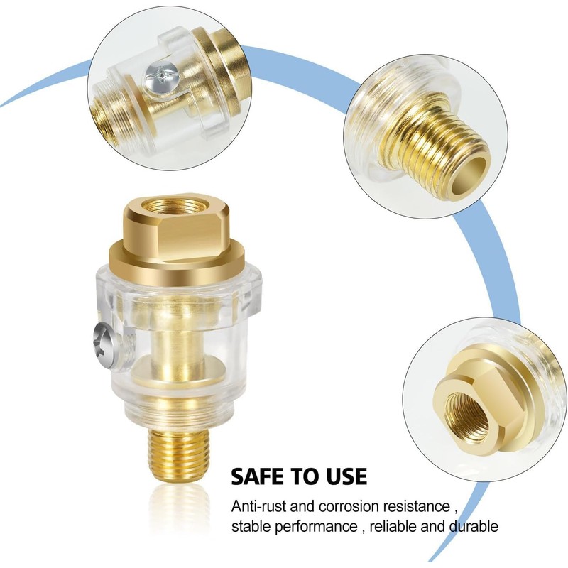 Inline Pipe Oil-1/4" BSP Mini Inline Lubricator for Air Tool