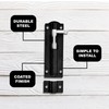 Primes DIY Heavy Duty Tower Bolt, Black, 10 Inch, Steel,