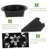 KONTONTY 4 Inch Tall Orchid Flower Pots Plastic Planting Cups